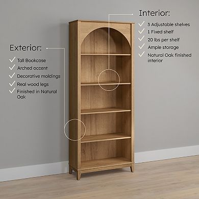 Prepac Ark Tall 5-Tier Bookcase