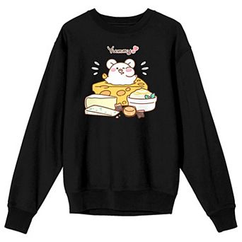 Juniors' Mimi & Neko Nezu Chan Long Sleeve Graphic Tee
