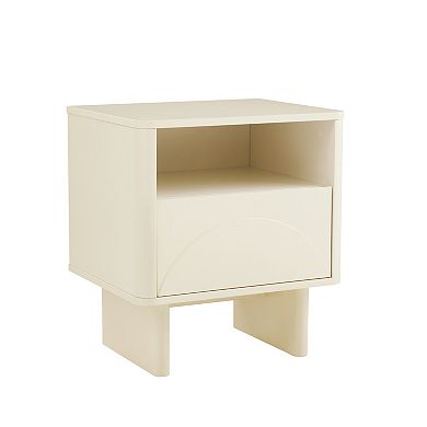 MANHATTAN COMFORT Ella Modern 1-Drawer Nightstand 2-Piece Set