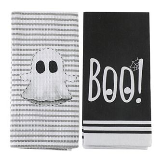 BOO 2 pk Ghost and Witch Tea Towels