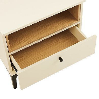 MANHATTAN COMFORT Amara Modern 1-Drawer Nightstand 2-Piece Set
