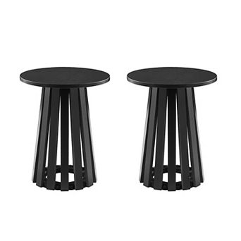 MANHATTAN COMFORT Layla Modern End Table 2 pc Set