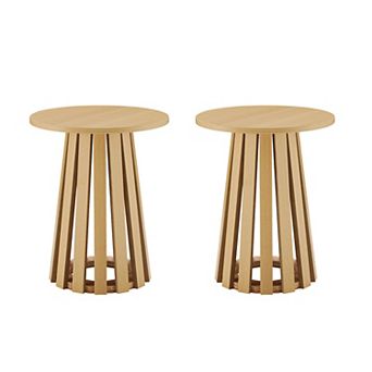 MANHATTAN COMFORT Layla Modern End Table 2 pc Set