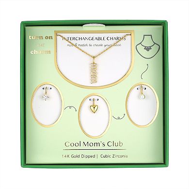 Taylor Grace Turn On the Charm Cool Mom's Club Interchangeable Cubic Zirconia & Cultured Pearl Charm Set