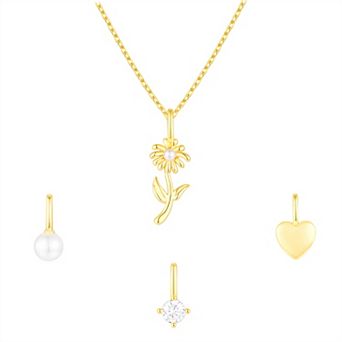 Taylor Grace Turn On the Charm Keep On Growing Interchangeable Cubic Zirconia & Simulated Pearl Charm Set