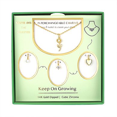 Taylor Grace Turn On the Charm Keep On Growing Interchangeable Cubic Zirconia & Simulated Pearl Charm Set