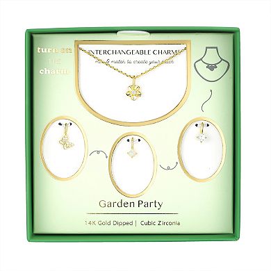 Taylor Grace Turn On the Charm Garden Party Interchangeable Cubic Zirconia & Simulated Opal Charm Set