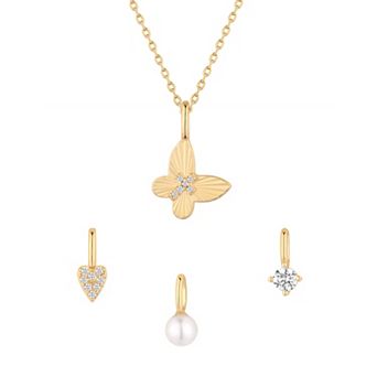Taylor Grace Turn On the Charm Blessed & Obsessed Interchangeable Cubic Zirconia & Cultured Pearl Charm Set