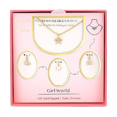 Taylor Grace Turn On the Charm Girl World Interchangeable Cubic Zirconia & Simulated Opal Charm Set