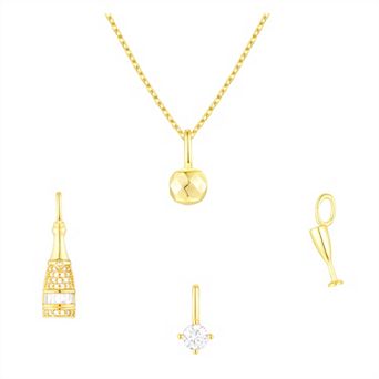 Taylor Grace Turn On the Charm Party Time Interchangeable Cubic Zirconia Charm Set