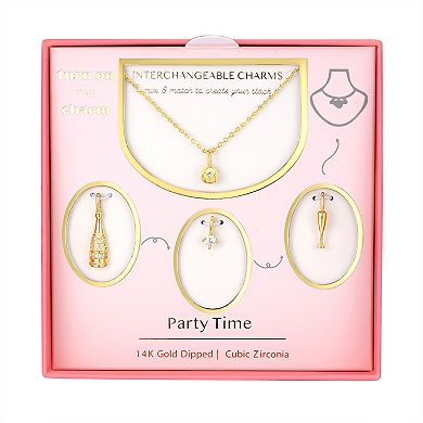 Taylor Grace Turn On the Charm Party Time Interchangeable Cubic Zirconia Charm Set
