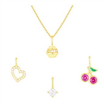 Taylor Grace Turn On the Charm Life Is Sweet Interchangeable Cubic Zirconia Charm Set