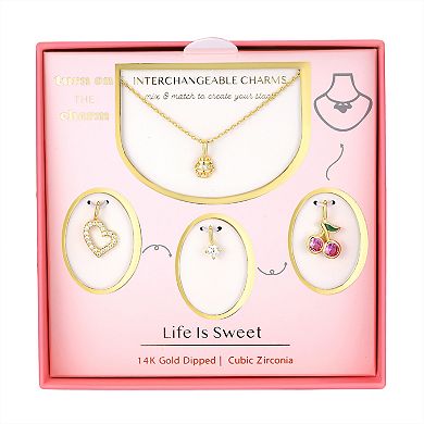 Taylor Grace Turn On the Charm Life Is Sweet Interchangeable Cubic Zirconia Charm Set