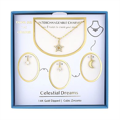 Taylor Grace Turn On the Charm Celestial Dreams Interchangeable Cubic Zirconia & Simulated Opal Charm Set