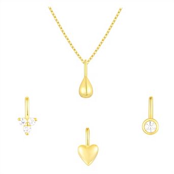 Taylor Grace Turn On the Charm Sleek & Chic Interchangeable Cubic Zirconia Charm Set