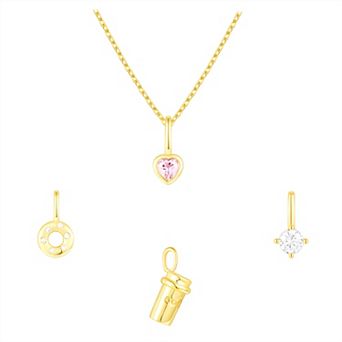 Taylor Grace Turn On the Charm But First, Coffee Interchangeable Cubic Zirconia Charm Set