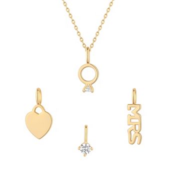 Taylor Grace Turn On the Charm A Love Story Interchangeable Cubic Zirconia Charm Set