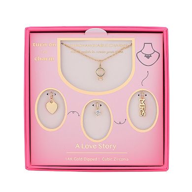 Taylor Grace Turn On the Charm A Love Story Interchangeable Cubic Zirconia Charm Set