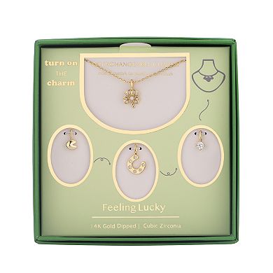 Taylor Grace Turn On the Charm Feeling Lucky Interchangeable Cubic Zirconia Charm Set