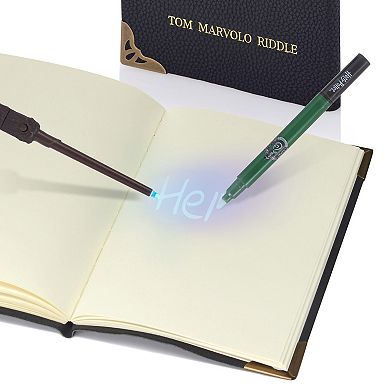 Wow! Stuff Harry Potter Wizarding World Tom Riddle's Diary with Slytherin Ink Pen & UV Reveal Wand