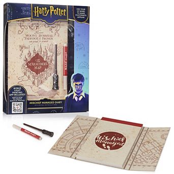 Wow! Stuff Harry Potter Wizarding World Mischief Managed Diary Marauders Map with UV Reveal Wand