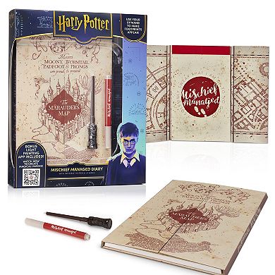 Wow! Stuff Harry Potter Wizarding World Mischief Managed Diary Marauders Map with UV Reveal Wand