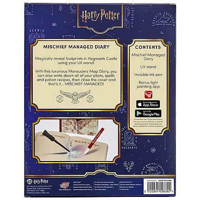 Wow! Stuff Harry Potter Wizarding World Mischief Managed Diary Marauders Map with UV Reveal Wand