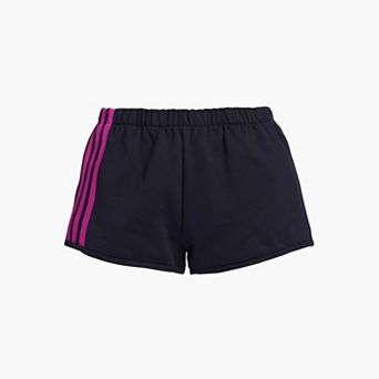 Women’s Sweat Shorts in Navy with Magenta Stripes