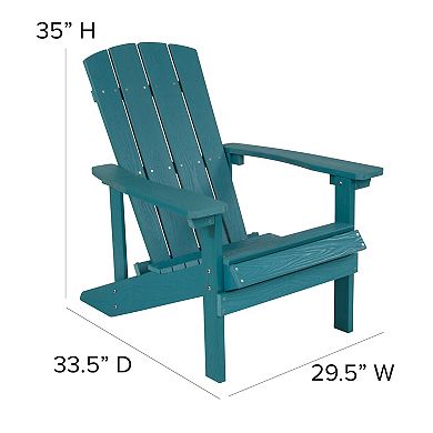 2 Pack Outdoor All-Weather Poly Resin Wood Adirondack Chairs