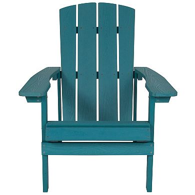 2 Pack Outdoor All-Weather Poly Resin Wood Adirondack Chairs