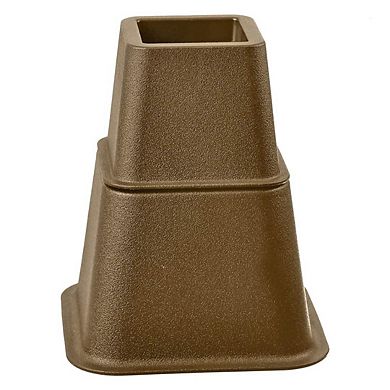 Adjustable Bed Risers, 3, 5, or 8 Inch Heights, Heavy Duty Sofa/Table Lifts, Set of 4 (Brown)
