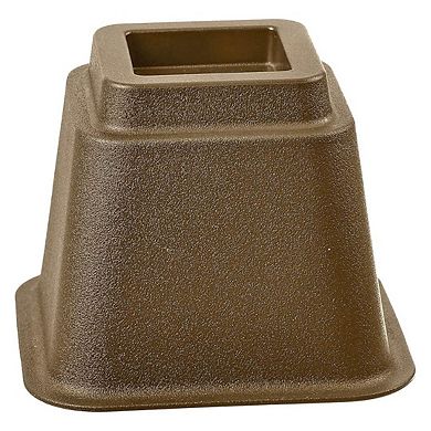 Adjustable Bed Risers, 3, 5, or 8 Inch Heights, Heavy Duty Sofa/Table Lifts, Set of 4 (Brown)