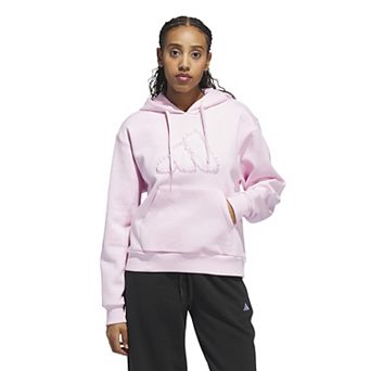 Women's adidas Coquette Ruffled Big Logo Graphic Hoodie