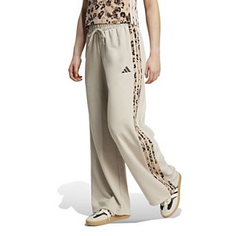 Women's adidas 3-Stripes Animal Printed Open Hem Sportswear Pants