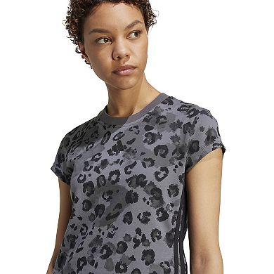 Women's adidas 3-Stripes Animal Printed T-Shirt