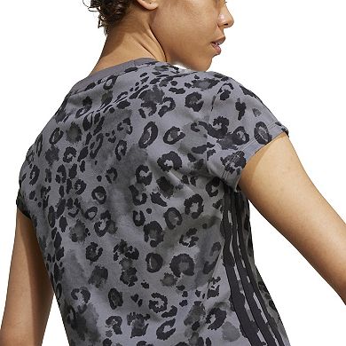 Women's adidas 3-Stripes Animal Printed T-Shirt