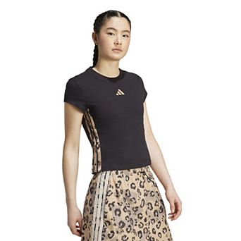 Women's adidas 3-Stripes Animal Printed T-Shirt
