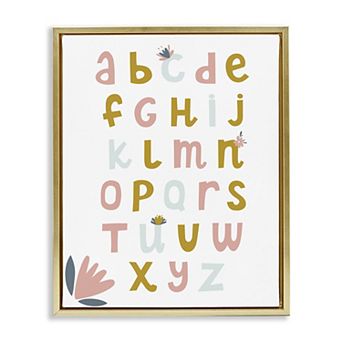 Stupell Home Decor Floral Alphabet Wall Art