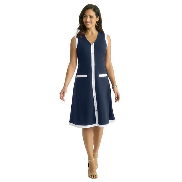 Jessica London Women's Plus Size Sleeveless Crepe Dress