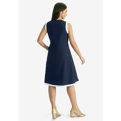 Jessica London Women's Plus Size Sleeveless Crepe Dress