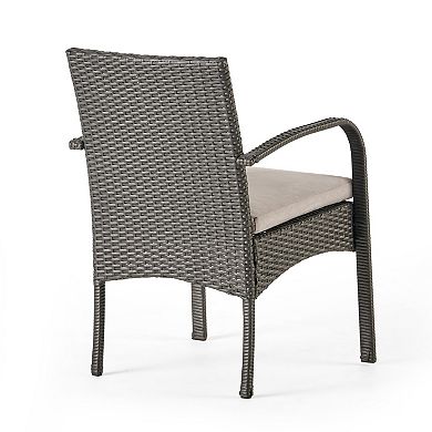 Merax PE Wicker Dining Chairs, Set of 2, Outdoor/Indoor Rattan Patio Seating