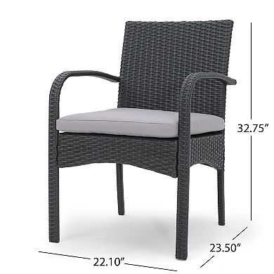 Merax PE Wicker Dining Chairs, Set of 2, Outdoor/Indoor Rattan Patio Seating