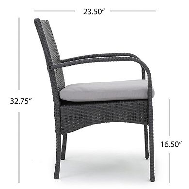 Merax PE Wicker Dining Chairs, Set of 2, Outdoor/Indoor Rattan Patio Seating