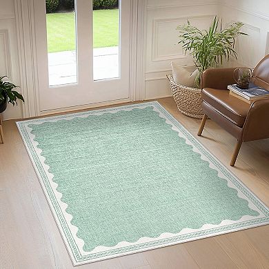 Garvee Machine Washable Non Slip Area Rug for Livingroom Soft Touch Carpet for Home Use
