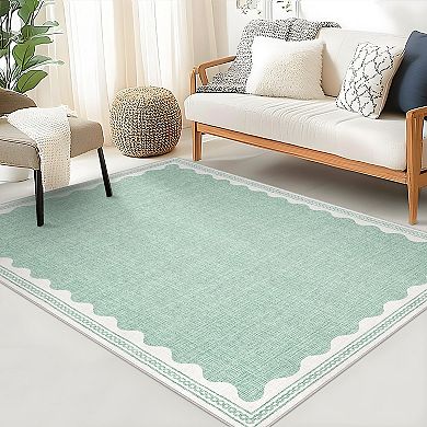 Garvee Machine Washable Non Slip Area Rug for Livingroom Soft Touch Carpet for Home Use