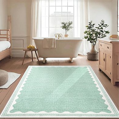 Garvee Machine Washable Non Slip Area Rug for Livingroom Soft Touch Carpet for Home Use