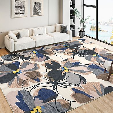 Garvee Machine Washable Area Rug Non-Slip for Living Room Bedroom Playroom