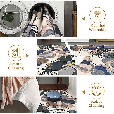 Garvee Machine Washable Area Rug Non-Slip for Living Room Bedroom Playroom