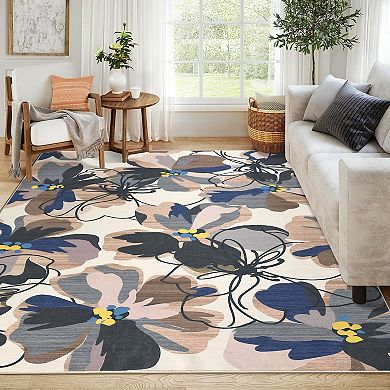 Garvee Machine Washable Area Rug Non-Slip for Living Room Bedroom Playroom
