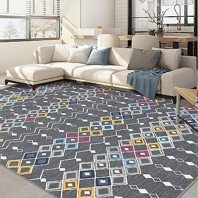 Garvee Machine Washable Non Slip Area Rug for Living Room Soft touch Carpet for Home Use